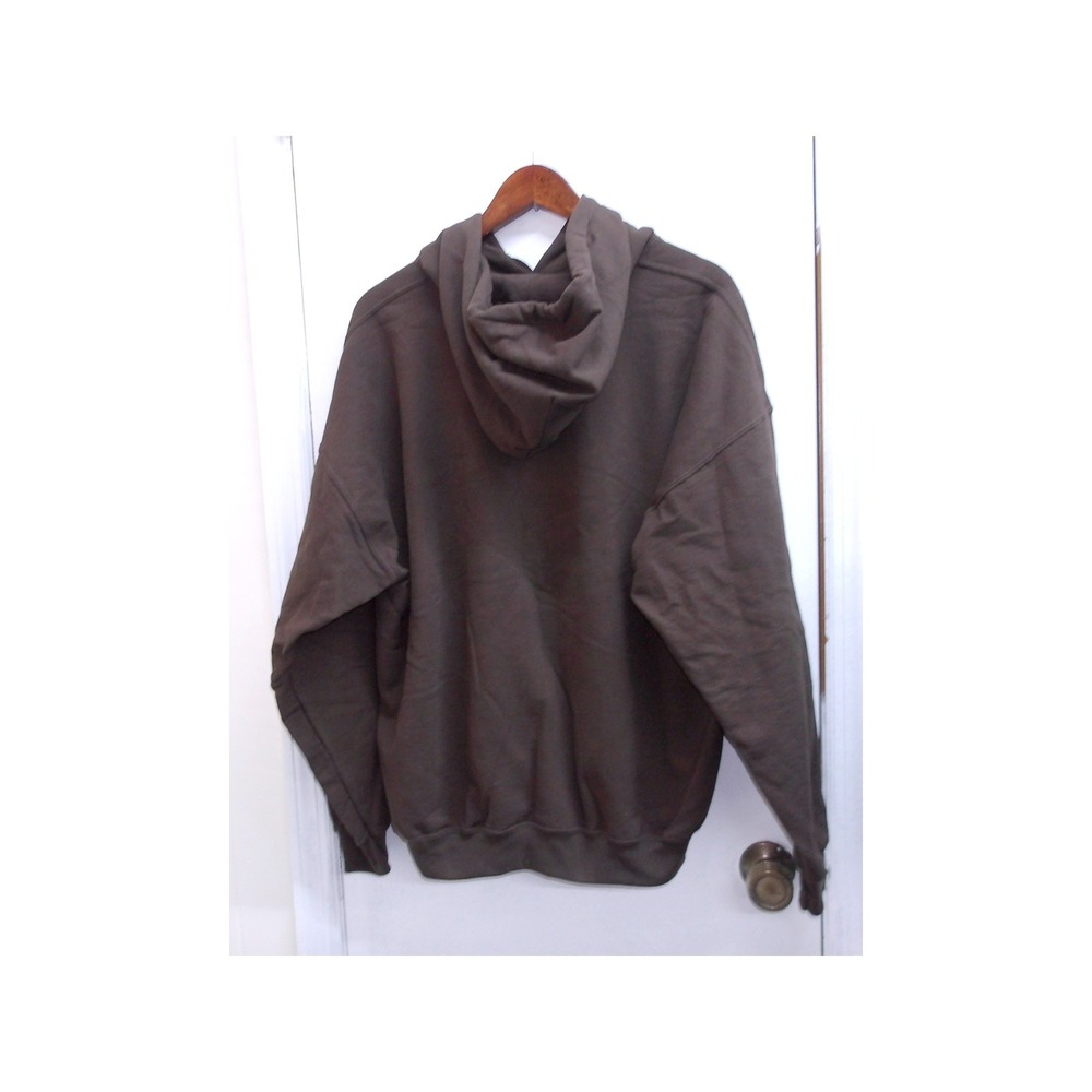 Brown Cotton Hoodie Pink Logo Graphic Pullover Sweatshirt‎ Women's XL /#26147 - Picture 4 of 6
